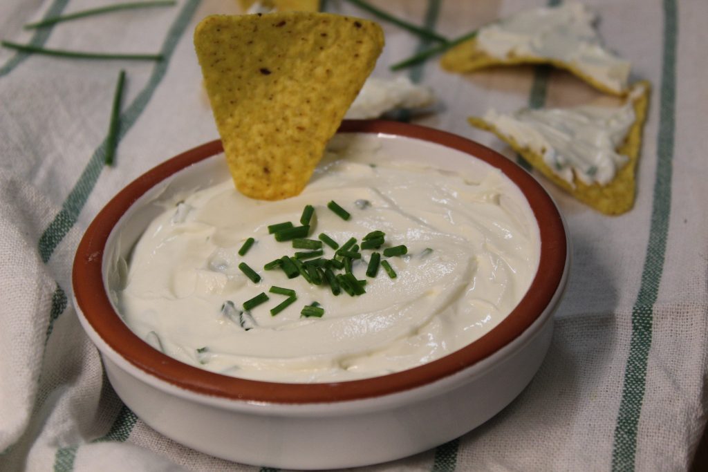 Goat Cheese & Chive Dip Foodzesty